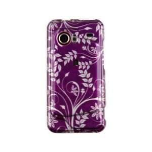  Hard Plastic Phone Design Case Cover Purple Flower For HTC 
