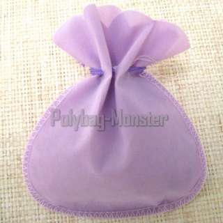 50 Lavender Velvet Oval Pouches Jewelry Bags 4x4.75  
