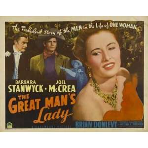 The Great Man s Lady (1942) 22 x 28 Movie Poster Half Sheet Style A 