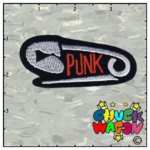  punk safety pin iron on patch applique 