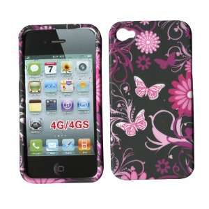  Pink Butterflies Apple Iphone 4, 4S at&t. Verizon, Sprint, C Spire 