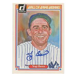  Yogi Berra Autographed/Signed 1983 Donruss Card 
