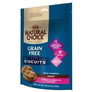   Dog All Natural Grain Free Biscuits Turkey and Potato Recipe, 16 Ounce