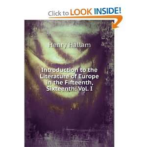   in the Fifteenth, Sixteenth Vol. I Henry Hallam  Books