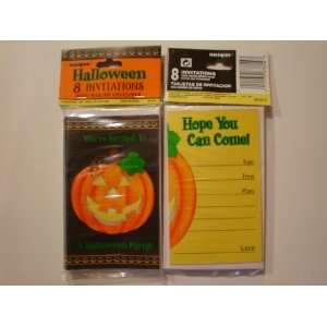   re Invited Halloween Invitations 8 Count with Envelopes Toys & Games
