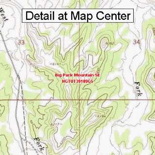   Quadrangle Map   Big Pack Mountain SE, Utah (Folded/Waterproof