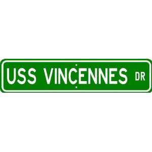  USS VINCENNES CG 49 Street Sign   Navy Patio, Lawn 