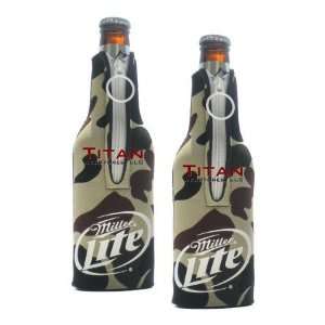  Miller Lite Bottle Suits   Camouflage  Neoprene Beer Koozies 