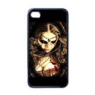 NEW iPhone 4 Hard Case Black Gothic Vampire Girl Art 06  