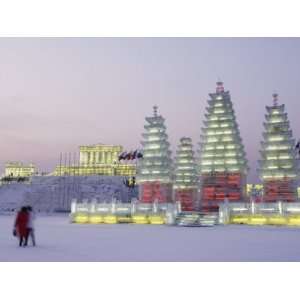 Ice Lantern Festival, Harbin, Heilongjiang Province, Northeast China 