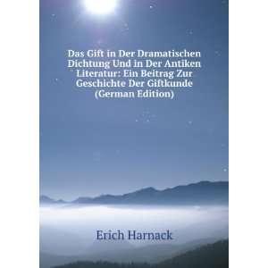   Zur Geschichte Der Giftkunde (German Edition) Erich Harnack Books