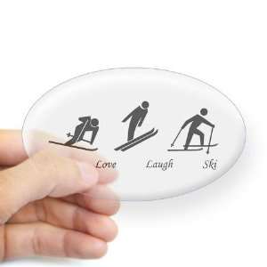  Live Love Laugh Ski Sticker Oval Hobbies Oval Sticker by 