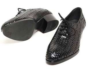 Mens real Leather stiletto mesh Lace Up Oxford shoes  
