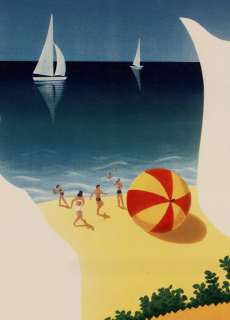 Cuba Beach Vacation 1940s Classic Travel Poster   16x24  