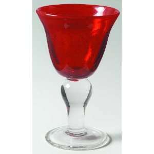  Artland Crystal Iris Ruby Wine Glass, Crystal Tableware 