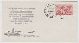 Norfolk VA Naval Air Station 1953 Flight Anniv. Cover  