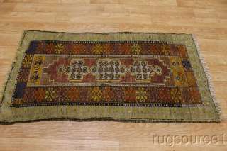 COLLECTIBLE 80 YEARS OLD ANTIQUE 3X5 ANATOLIAN TURKISH ORIENTAL AREA 