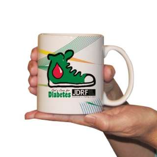 Juvenile Diabetes Awareness Coffee Mug   JDRF Logo Shoe   15oz