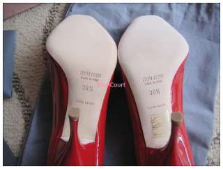 NIB AUTH MIU MIU Womens Vernice Pumps Heels Red 6.5M  