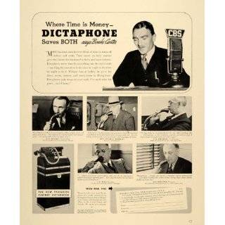 1938 Ad Boake Carter CBS Dictaphone Business Men   Original Print Ad
