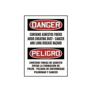  DANGER CONTAINS ASBESTOS FIBERS AVOID CREATING DUST CANCER 