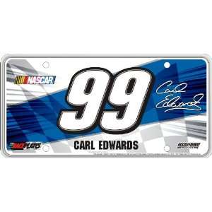   Signature Series #99 Carl Edwards Souvenir License Plate Automotive