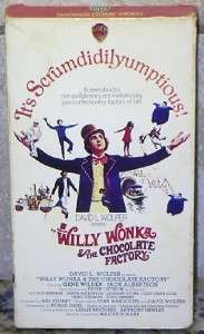 Willy Wonka & the Chocolate Factory Movie VHS FREE U.S. SHIPPING 