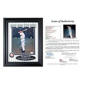  Joe DiMaggio Autographed / Signed Framed Posing with Bat 