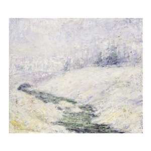  Winter Scene John Henry Twachtman. 14.00 inches by 12.63 