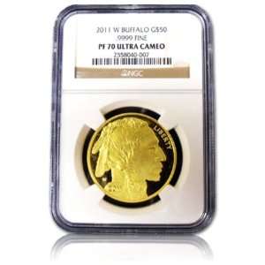 2011 W $50 Gold Buffalo Proof 70 NGC 