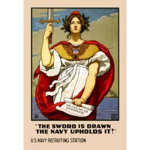   in Drawn The Navy Upholds It 12x18 Giclee on canvas