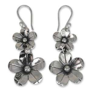  Silver floral earrings Baroque Bouquet Jewelry