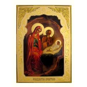   of Christ Embossed Gold Foil Icon, Orthodox Icon 