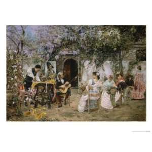  Tailors and Guitarist in the Garden Giclee Poster Print by 