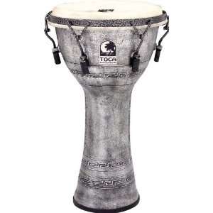 Toca Freestyle Antique Finish Djembe (10 inch Silver)