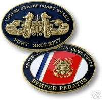 USCG COAST GUARD PORT SECURITY GOLD CHALLENGE COIN  