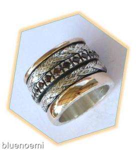   spinner ring garnets braided spinning bague argent or anillo  