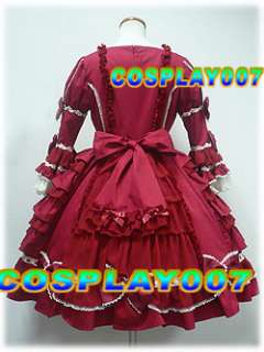 Gothic lolita new cosplay costume~dress white lace made novel prom 