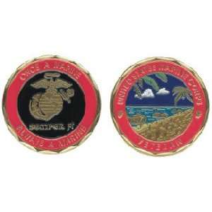  United States Marine Corps Always a Marine Veteran Challenge Coin 