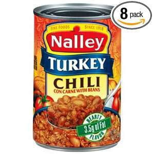 Nalley Turkey Chili with Beans, 15 Ounce (Pack of 8)  