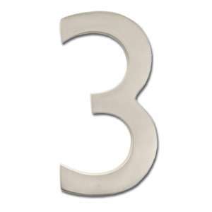  Architectural House Numbers with Satin Nickel Finish   3 