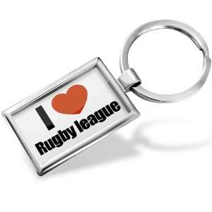  Keychain I Love rugby league   Hand Made, Key chain ring 