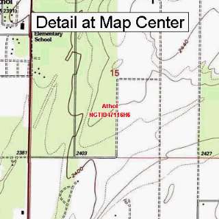 USGS Topographic Quadrangle Map   Athol, Idaho (Folded/Waterproof 