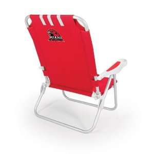  Miami Ohio Redhawks Monaco Beach Chair (Red) Sports 