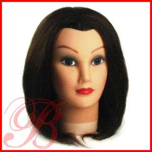 Annie 100% Human Hair Mannequin Head & Holder Training for Styling 