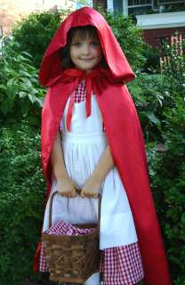 Red Riding Hood SATIN COSTUME DRESS UP Cape/Cloak  