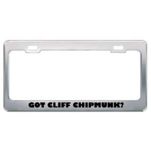  Got Cliff Chipmunk? Animals Pets Metal License Plate Frame 