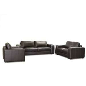  SOFA LOVESEAT CHAIR 3 PC SET IN MOCCA LEATHER BY DIAMOND SOFA Home