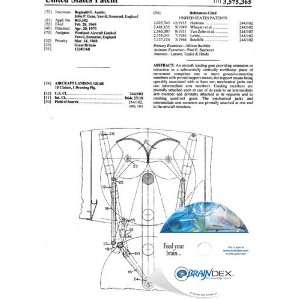  NEW Patent CD for AIRCRAFT LANDING GEAR 