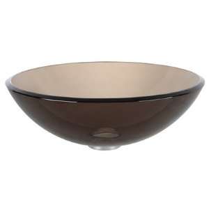  Kraus GV 103 SN Clear Brown Glass Vessel Sink with PU MR 